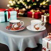 Service de tasse à café 12  pièces motifs père Noël