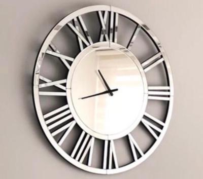 Horloge Miroir Chiffres Romains 60cm