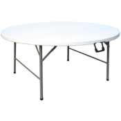 Table ronde pliante blanche 122cm
