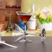 Verre à martini en verre argenté 
