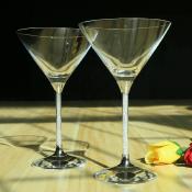 Verre à martini en verre argenté 